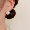 Brincos de Pérola Cor de Champagne de Alta Qualidade, Estilo Minimalista de Nicho, Brincos da Moda, Brincos Leves de Luxo Estilo Ins para Mulheres