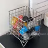 Cesta de Armazenamento Criativa Simples de Ferro Quadrada Café Nórdico Cesta de Armazenamento de Mesa Cesta de Diversos Caixa de Armazenamento Atacado