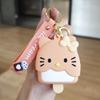 Monedero de Silicona para Gato Llavero Colgante Almacenamiento de Monedas Mochila Colgante Personalidad Moda Pequeño Regalo Venta al por Mayor