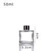 Botella de aromaterapia de vidrio de 100 ml Botella de vidrio romano de aromaterapia Blanco Cristal de 50 ml con tapa botella de aromaterapia en stock