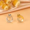 Novo Prego de Osso de Orelha de Diamante Piercing Cruz Prego de Orelha Haste de Aço Inoxidável Brincos Temperamento Retrô Transfronteiriço