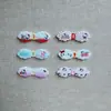 Pajarita de Gatito de Dibujos Animados Brillante con Borde Ondulado Accesorios para Diadema DIY Funda para Teléfono Móvil Agujero para Pasador Material de Zapato Parche