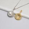 Accesorios de joyería DIY Plata S925 Base Redonda Corrector Dedo del Pie Colgante Collar Colgante para Mujer Colgante de Perla Semiterminado 802