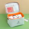 Botiquín Familiar Portátil de Doble Capa, Caja de Almacenamiento de Medicamentos, Botiquín, Botiquín Médico de Primeros Auxilios Misceláneo de Gran Capacidad para el Hogar