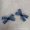 Horquilla para el pelo de pata de gallo azul para niña, estilo coreano, dulce, para otoño e invierno, con pinzas pequeñas, pinzas laterales, flequillo, accesorios para el cabello para niña pequeña