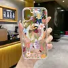 Case Transparente Colorido Floral de Alta Qualidade para iPhone 16 Magsafe Apple 17Pm Case Rígido Lançamento Transfronteiriço