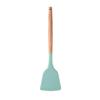 Espátula Gruesa de Silicona para Cocina Casera con Mango de Madera de Haya, Espátula Estilo Chino para Saltear, Utensilio de Cocina Antiadherente
