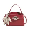 Bolsa Kelly de Mão com Padrão de Crocodilo Transfronteiriça para Mulheres Outono 2025 Nova Moda de Luxo Bolsa de Ombro Estilo Ocidental Bolsa Transversal