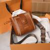 2024 Bolso de Correa Ancha para Mujer Nuevo Moderno de Moda Bolso de Hombro de Alta Gama Retro Casual Combinable Bolso Cruzado Tipo Cubo
