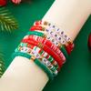 Europeo y Americano Transfronterizo Navidad Alce Arcilla Polimérica Suave Colorido Arcilla Polimérica Suave Pulsera Joyería Nicho Letra Traje de Pulsera Elástica