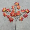 Hojas de árbol artificiales: hojas de arce rojo, hojas de arce japonés, hojas de ginkgo, hojas de plátano de sombra, hojas de sicómoro, hojas de arce de cinco puntas, ramas de aliso, hojas de plástico artificial