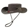 Chapéu de Pescador Respirável de Verão para Homens e Mulheres Comércio Exterior Camping Montanhismo Proteção Solar Chapéu de Pesca Chapéu de Cowboy Ocidental