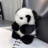 Llavero colgante para coche, regalo de cumpleaños, de oso panda de peluche de visón, bonito y exquisito, transfronterizo, venta al por mayor