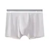 Cueca de Verão Masculina de Seda Gelo, Sem Costura, Leve, Respirável, Antibacteriana, Boxers de Tamanho Grande, Cuecas Refrescantes