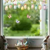 Pegatinas decorativas de mariposas con temática de Pascua para puertas de cristal, ventanas y escaparates, creando una atmósfera festiva