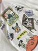 Camiseta de Lyocell Tencel Estilo Coreano con Estampado de Perros Versión Holgada Cuello Redondo Delgado Manga Larga Protección Solar Verano Nuevo Top para Mujer