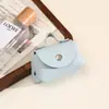 Mini Bolso de Cuero Creativo Billetera para Monedas Bolso para Auriculares Bolso de Cosméticos Llavero con Colgante DIY Funda de Cuero para Auriculares