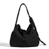 Bolsa de Ombro Casual Unissex Estilo Japonês Versátil Grande Capacidade Estudante Universitário Cordão Bolsa Tote para o Dia a Dia Transversal