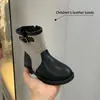 Moda Infantil Clássico Versátil Botas de Meia-Canela Patchwork 2026 Outono Novo Botas Individuais Retrô com Fivela de Metal Tendência para Meninas