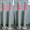 Columnas elásticas de PU, Postes de advertencia sensibles a la luz para aceras, Columnas de aislamiento de plástico, Columnas reflectantes anti-colisión de tubo de acero inoxidable