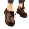 Zapatos Fu Estilo Explosivo Feliz para Mujer Otoño 2026 Nuevos Zapatos para Mujer Punta Redonda Suela Gruesa Plataforma Cordones Piel Suave Zapatos Pequeños de Piel para Mujer