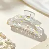 Pinza para el pelo fresca y elegante, horquilla de acetato iridiscente acrílico, pinza de tiburón para mujer, pinza de garra de nube semicircular, accesorio para el pelo para niños
