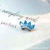 Pendientes Colección Grande Aleación de Titanio F136 Azul Océano Pendientes Labret de Titanio G23 con Rosca Interna Joyería para Piercing Adorno para la Cabeza