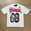 Comercio Exterior Transfronterizo Hellstar Hellstar Marca de Tendencia Europea y Americana Talla Grande Holgada Sudadera Camiseta Casual de Manga Corta para Hombre y Mujer