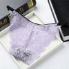 Yumei 8926 Ropa Interior Sexy para Mujer de Encaje Floral Hueco Transparente de Cintura Baja, Tanga de Triángulo con Tirantes