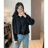 Liquidação: Jaqueta Moletom Esportiva Casual com Capuz de Manga Longa, Simples, Versátil, Modelagem Solta, Emagrecedora para Mulheres 004
