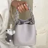 Bolso de Mano de Alta Gama para Mujer de Comercio Exterior Transfronterizo, Nuevo Bolso Cubo Texturizado de Moda, Elegante Bolso Cruzado de un Solo Hombro, Moderno