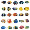 50 Pegatinas Transparentes de Peces Ornamentales Tropicales para Decoración, Cuaderno Hecho a Mano, Computadora, Maleta, Refrigerador, Dispensador de Agua Materiales DIY