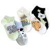 Calcetines Lindos Antideslizantes Anticaídas de Silicona para Mujer Calcetines de Barco de Malla Fina de Verano Calcetines Invisibles de Boca Baja Calcetines de Dibujos Animados Desodorantes