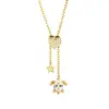 Accesorios de Moda Europeos y Americanos Cadena de Clavícula Deslizante de Acero Inoxidable, Cadena Larga Ajustable Personalizada, Elegante y Versátil