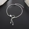Tobillera de Pedrería de Venta Caliente Transfronteriza para Mujer, Tobillera de Borla de Moda Estilo Playa Simple Tobillera A034
