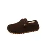 Zapatos estilo retro, forrados de felpa, mullidos para otoño e invierno, modernos y cálidos, con cierres de velcro, suelas gruesas y diseño de cobertura total, ofreciendo una sensación casual y cómoda con una suela suave