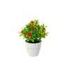 Venda Quente Transfronteiriça 10 Peças Pote de Planta Artificial Violeta para Bolo Planta Artificial Criativa Decoração de Mesa para Casa Plástico Pequeno Bonsai