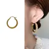 Pendientes de Estilo Europeo y Americano para Mujer, Nuevo Diseño de Moda de Nicho con Personalidad, Simples y Exagerados, Pendientes de Aro Completos de Zirconio