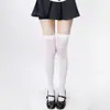 Calcetines Largos Estilo Japonés Extendido Garra de Gato Estilo JK Escolar Hasta la Rodilla, Verano Blanco Terciopelo Estilo Ballet Lolita Largos para Mujer
