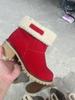Botas de lana europeas y americanas transfronterizas comercio exterior transfronterizo otoño e invierno lana felpa botas cortas botas de mujer talla grande forro polar botas de nieve para mujer marea