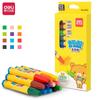 Caneta de pintura a óleo Deli, lápis de cera para grafite infantil, caneta colorida de 12 cores/18 cores/24 cores/36 cores, pincel para estudantes