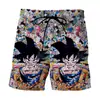 Pantalones Cortos de Verano Europeos y Americanos Dragon Ball Huo Sombra Impresos en 3D Pantalones Casuales Sueltos de Verano Pantalones de Playa para Hombre de Anime Japonés