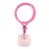 2328-Ágata de Cristal Natural 30mm Cuadrado Trenzado Cuadrado Hebilla de Seguridad Collar Punto Turístico Venta Caliente Producto Nuevo Transfronterizo