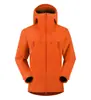 Chaqueta de Montañismo de Capa Triple Adhesiva de Cáscara Dura Poliéster 75D Exterior Casual Deportes Montañismo Senderismo Viaje Trayecto Diario