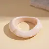 Pulsera Redonda de Resina Geométrica Degradada Transfronteriza Europea y Americana, Pulsera de Gama Alta de Nicho, Joyería de Mano Personalizada Simple Retro para Mujeres