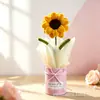 Produto Acabado de Galho Torcido Flor Tulipa Rosa Balde Pequeno Buquê de Flores Artificiais Decoração Presente Presente de Aniversário
