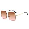 Lentes de Sol sin Montura para Mujer, Anti-UV, Lentes de Sol de Moda Estilo Coreano, Adelgazantes para Cara Redonda, Lentes de Sol con Protección Solar Uv400