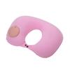Almohada inflable de viaje en forma de U, almohada para el cuello, artefacto de viaje, almohada de aire ergonómica, plegable y portátil.