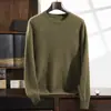 Suéter de Cachemira Otoño e Invierno 2026 Nuevo para Hombre Cuello Redondo Punto de 12 Agujas Forma de Diamante Base de Lana para Hombres de Mediana Edad, Suéter Pulóver Estilo Coreano