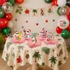 Banderín navideño y de cumpleaños transfronterizo, fiesta temática navideña, banderín con elemento de muñeco de nieve, decoraciones para toppers de pastel